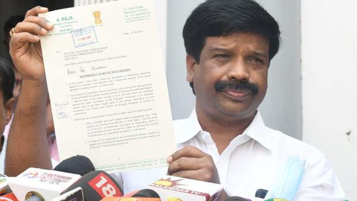 Tamil Nadu Assembly Elections 2021 | I have not said anything that violates Model Code of Conduct, contends DMK’s A. Raja