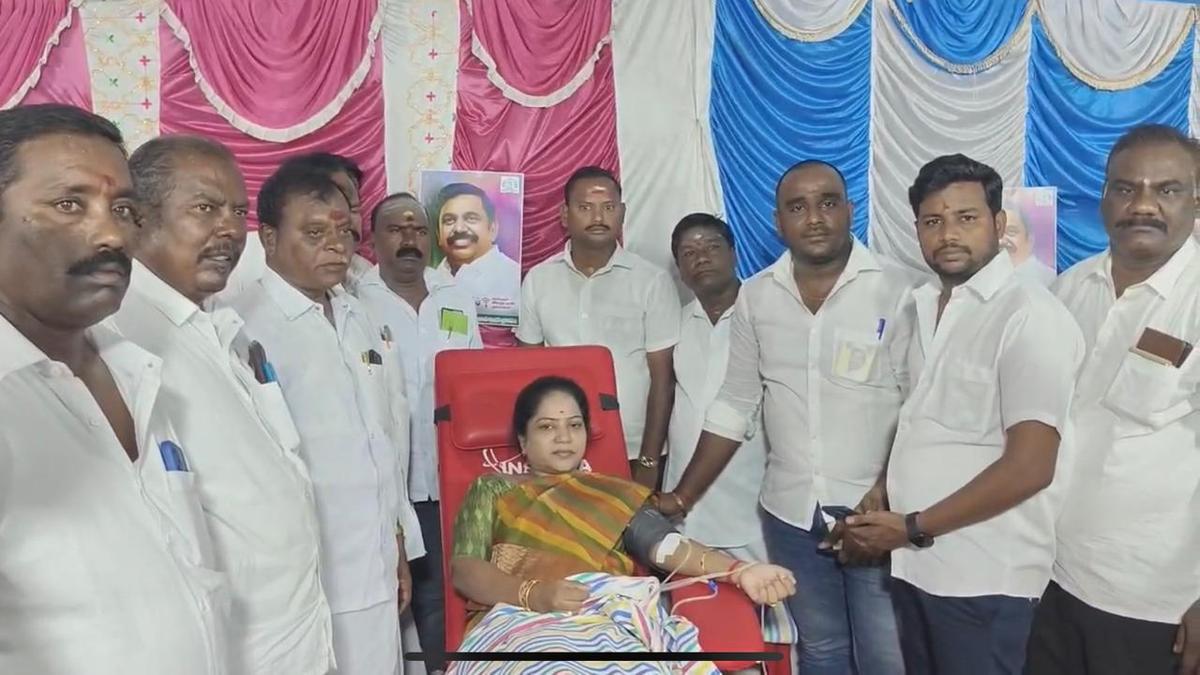 Tiruvannamalai AIADMK functionary denies donating blood at camp after video of her ‘pretending’ goes viral