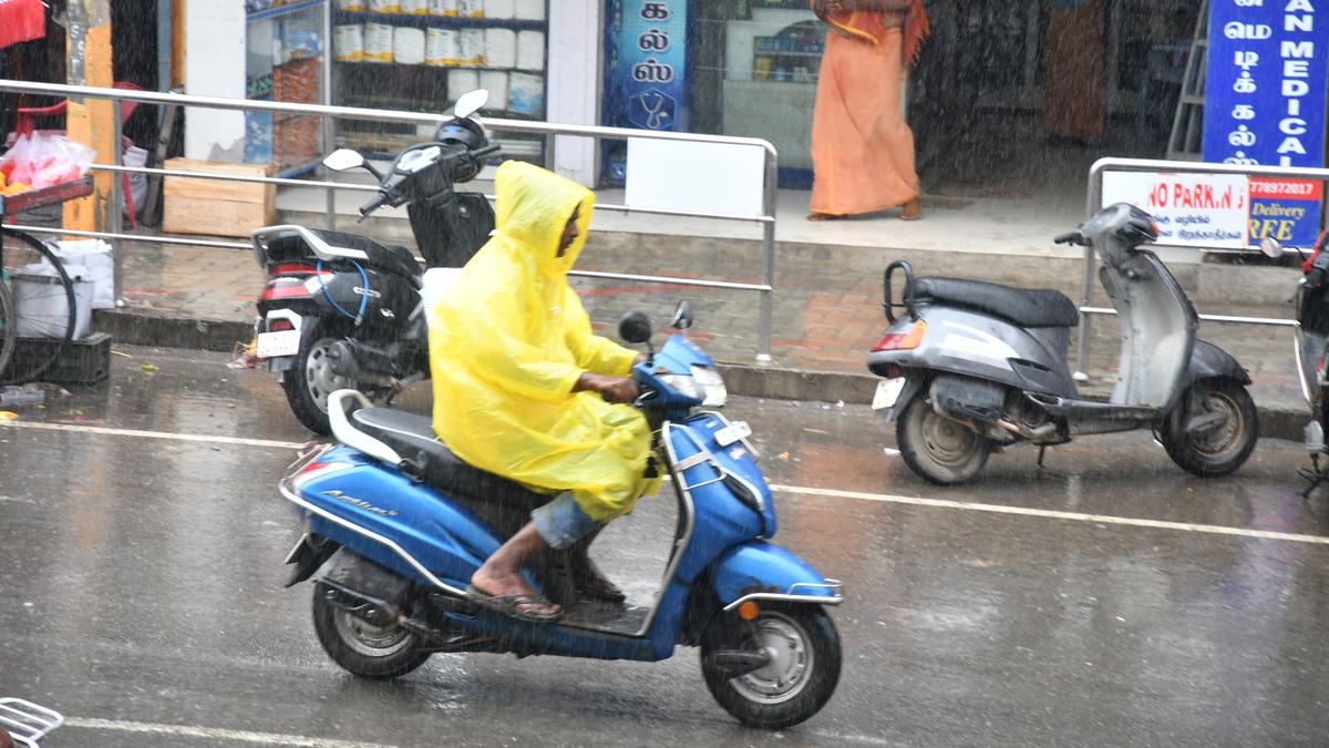 Vellore and nearby districts received rain on Sunday
