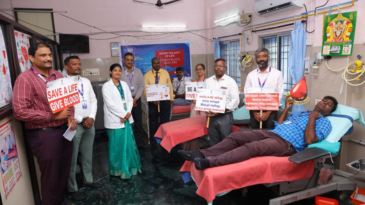 SBI organises blood donation drive to mark platinum jubilee