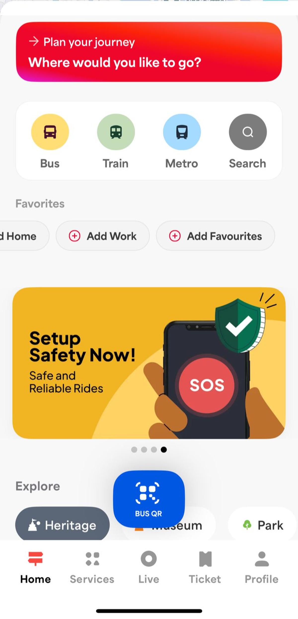 Screengrab of the mobile application ‘Chennai One’