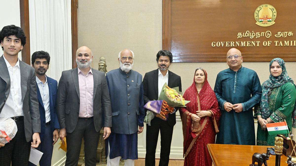 Prince of Arcot, industrialist call on Chief Minister Vijay