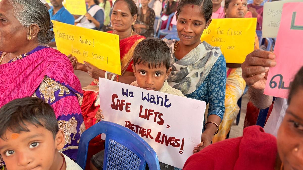 TNUHDB residents protest over poor basic amenities