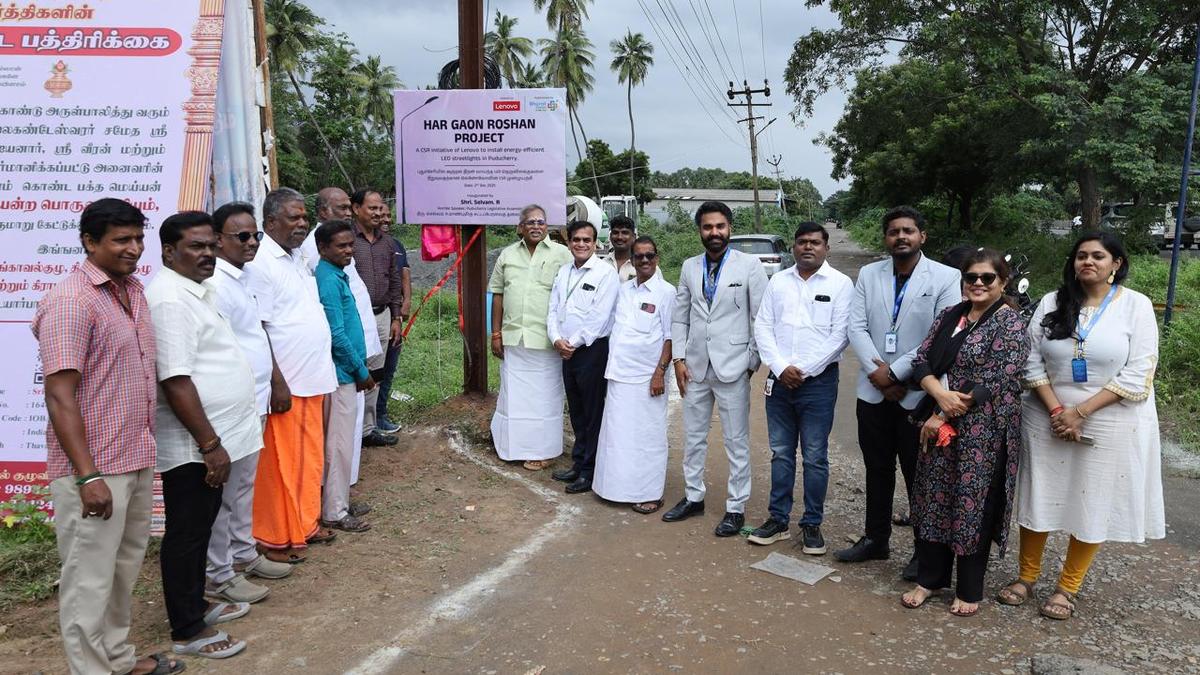 Lenovo India’s CSR arm commissions LED streetlights in 30 villages in Puducherry