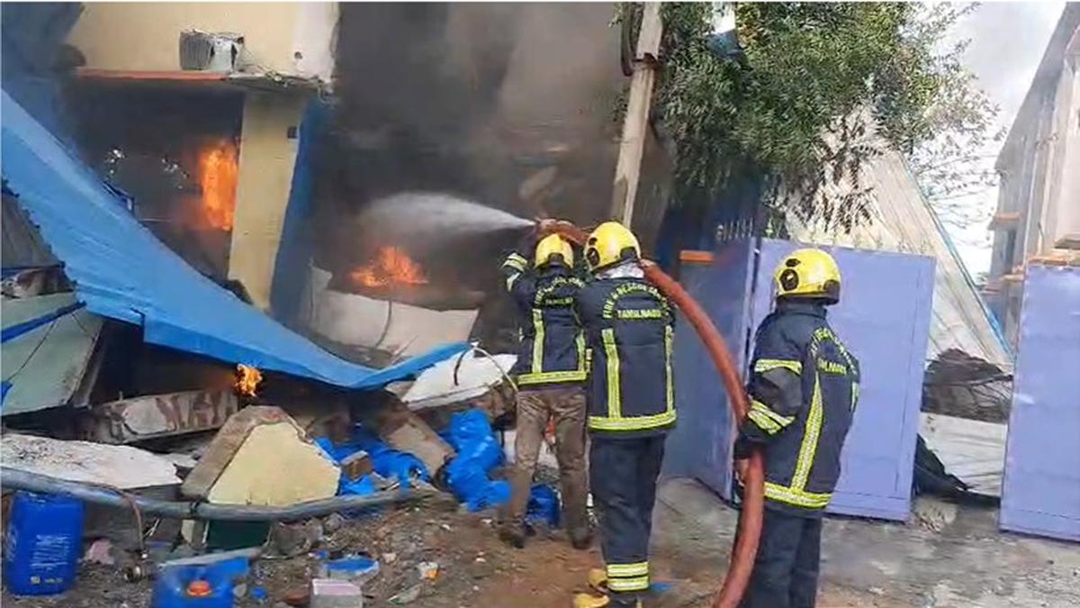 Three killed as fire breaks out at paint factory in Kakkalur Industrial Estate 