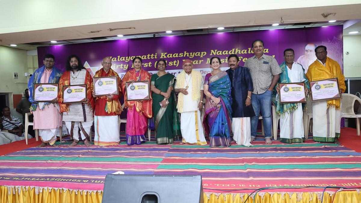 Artists honoured at inaugural of music festival in Nanganallur