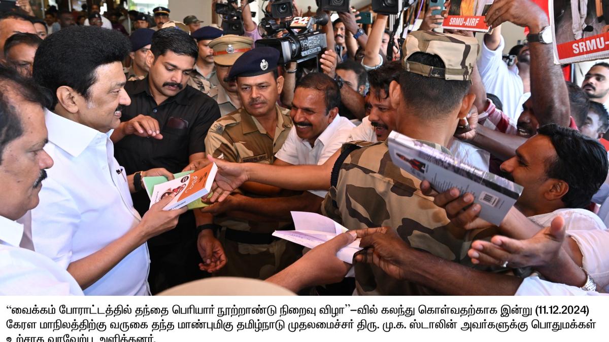 Stalin reaches Kochi; to take part in valedictory of Vaikom Satyagraha centenary celebrations on December 12