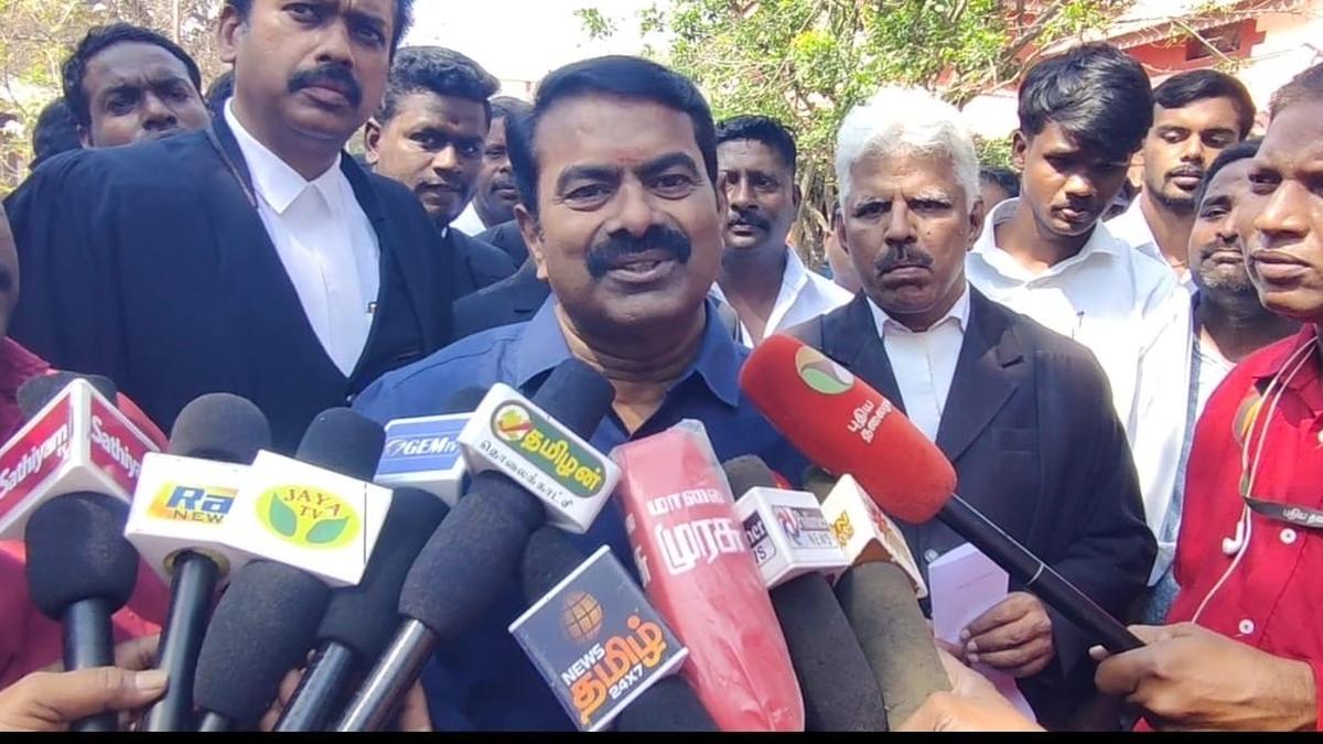 Seeman appears in Cheyyar court in connection with hate speech case