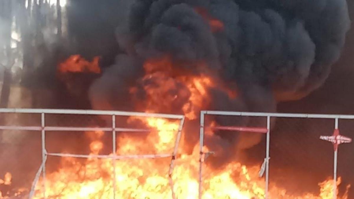 Goods destroyed in godown fire near Ambur