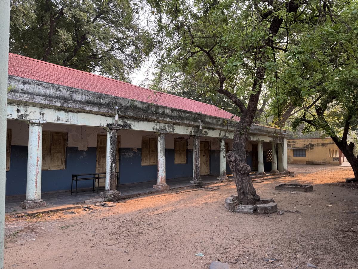 The school buildings. The school buildings.