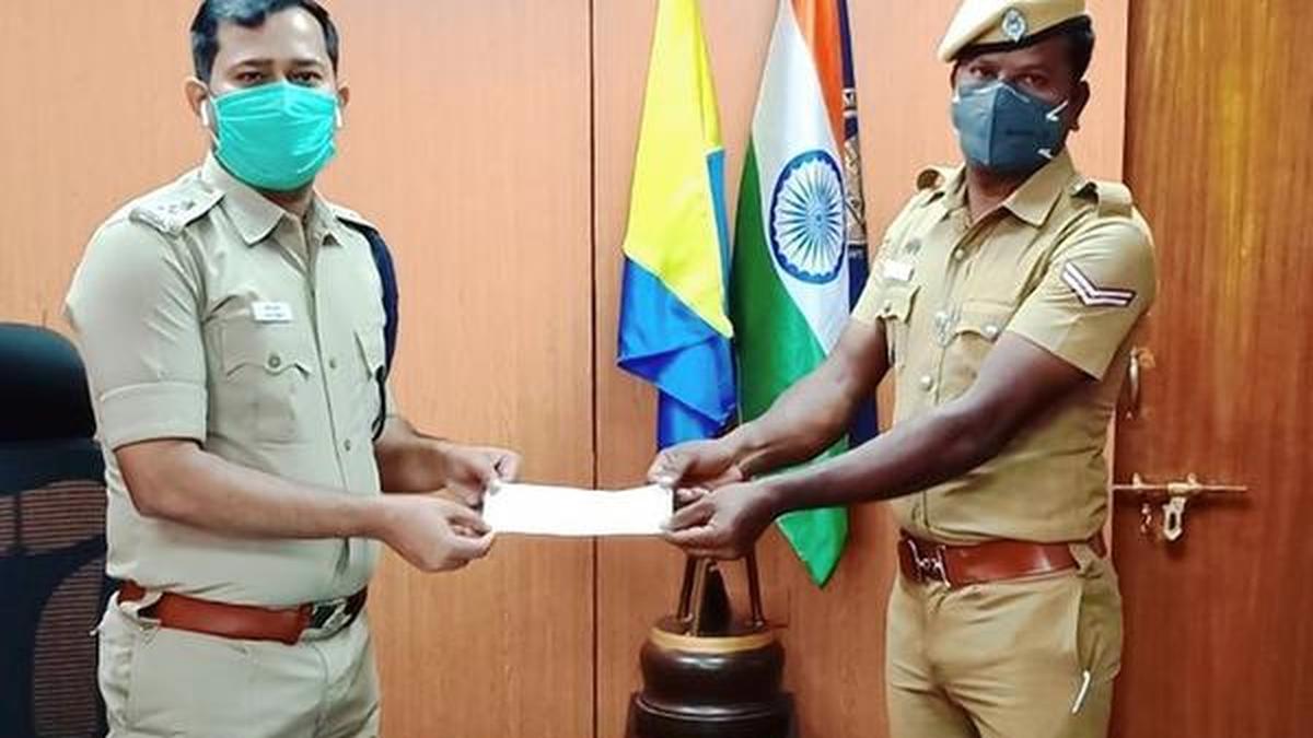 Constable does his bit, donates a month’s salary to CMPRF The Hindu