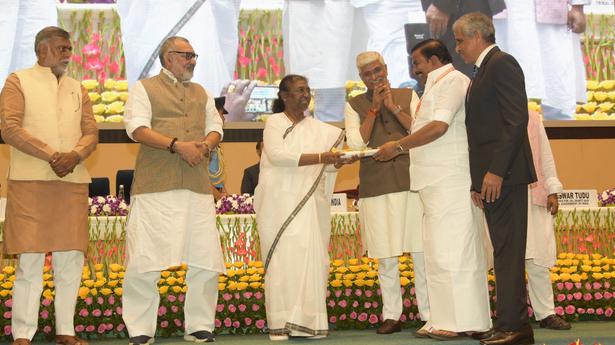 President hands over awards to T.N. in different categories