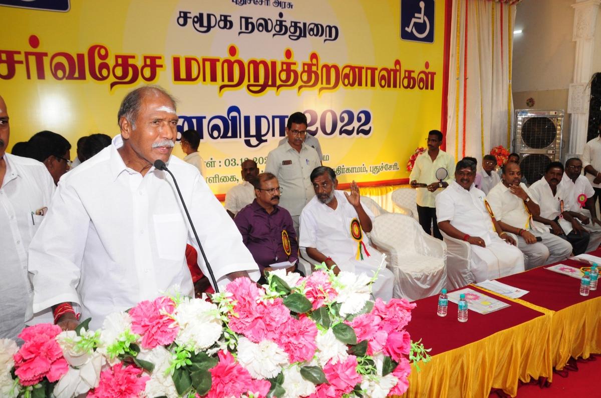 Government committed to ensure 4% quota for differently-abled, says Rangasamy