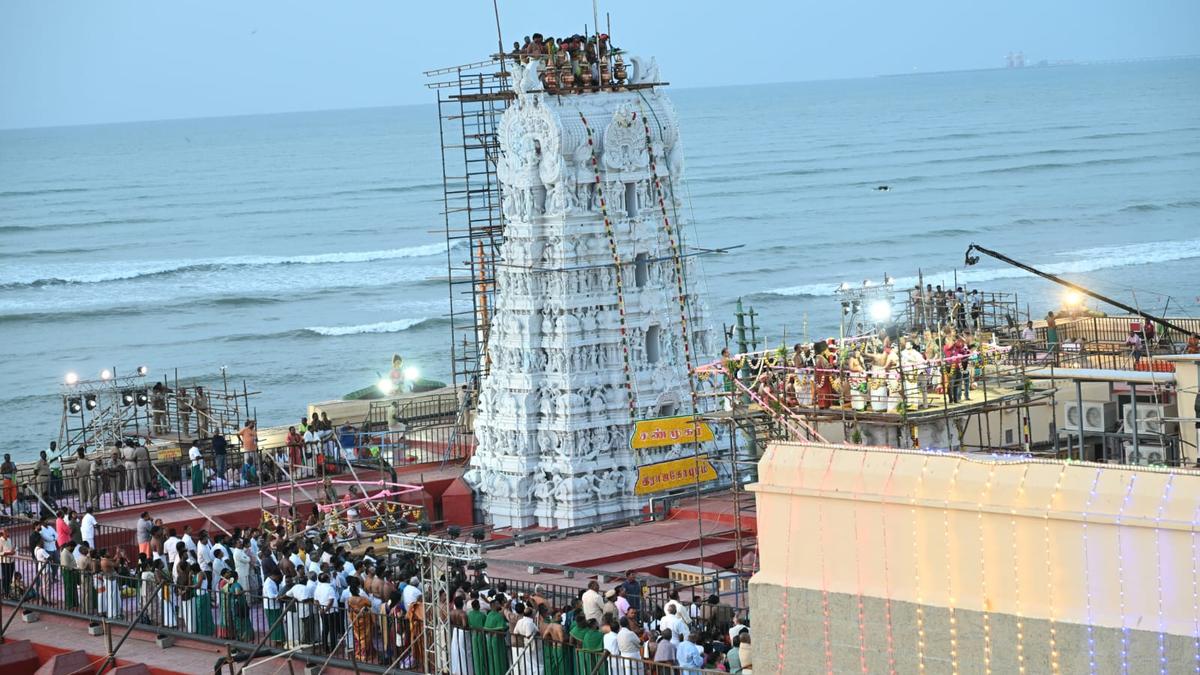 Thousands witness grand consecration of Tiruchendur Subramanya Swamy temple after 16 years
