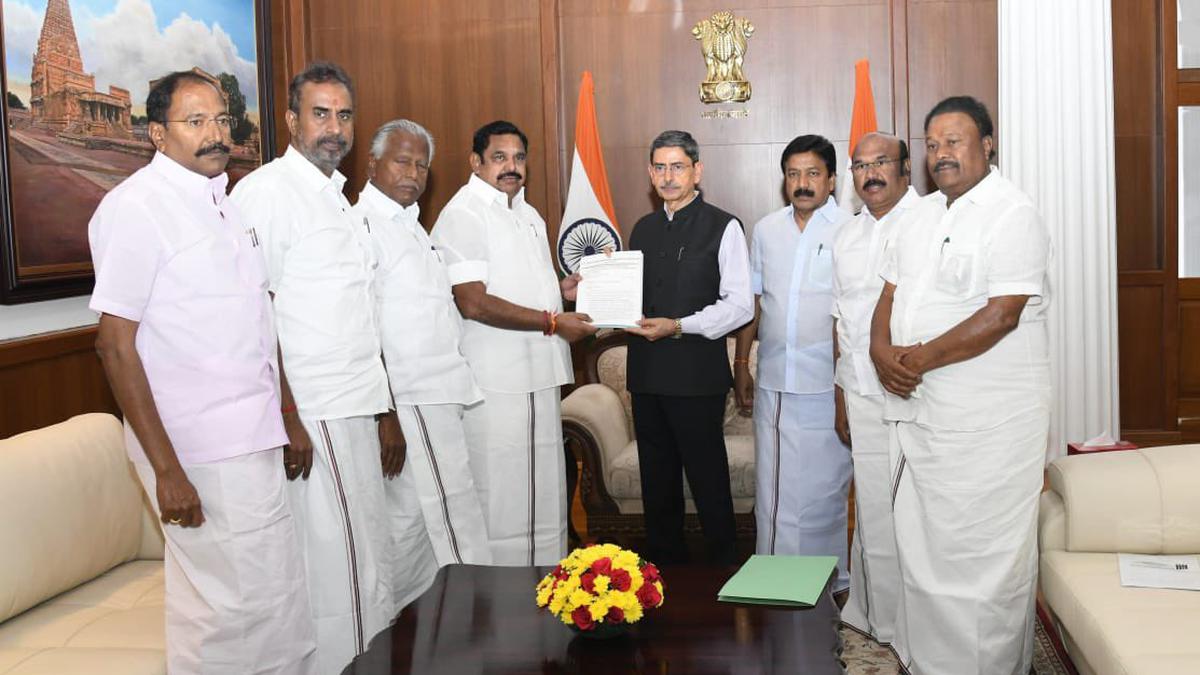 Jaffer Sadiq case | Edappadi Palaniswami submits representation to T.N. Governor, seeks independent inquiry