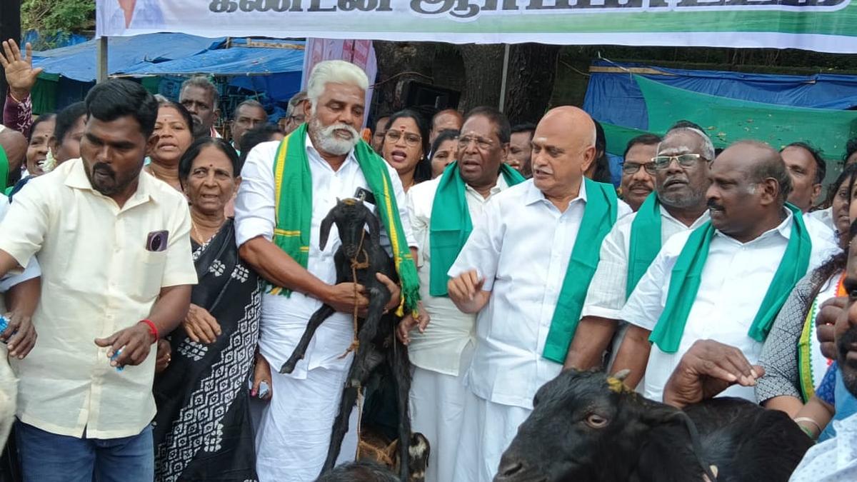 Puducherry Congress workers stage protest to highlight ‘corruption’ in Animal Husbandry department