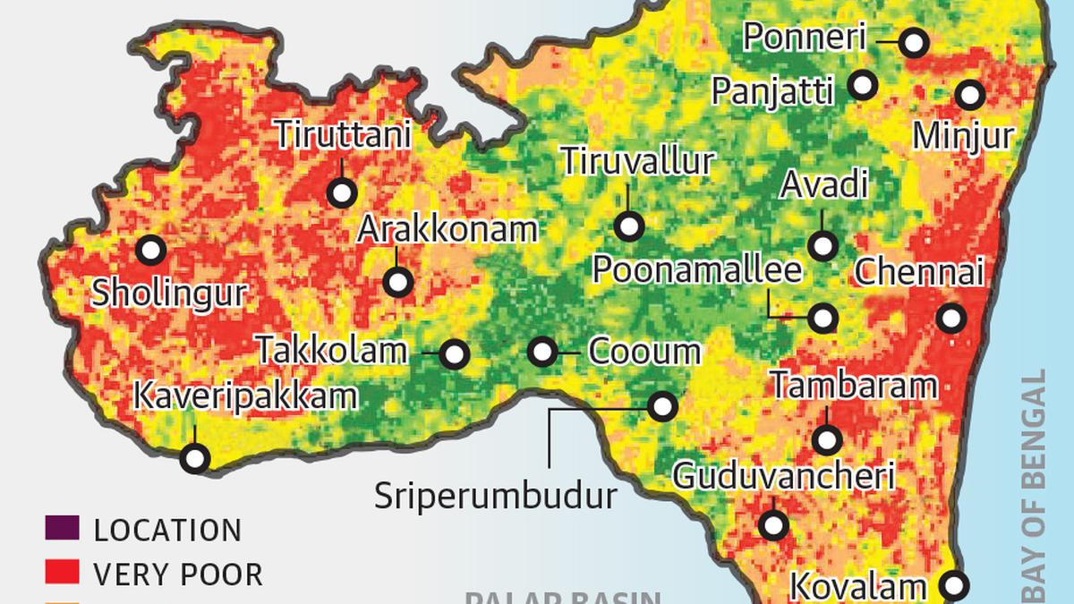 Study finds 38% of river basin in Chennai has poor groundwater potential