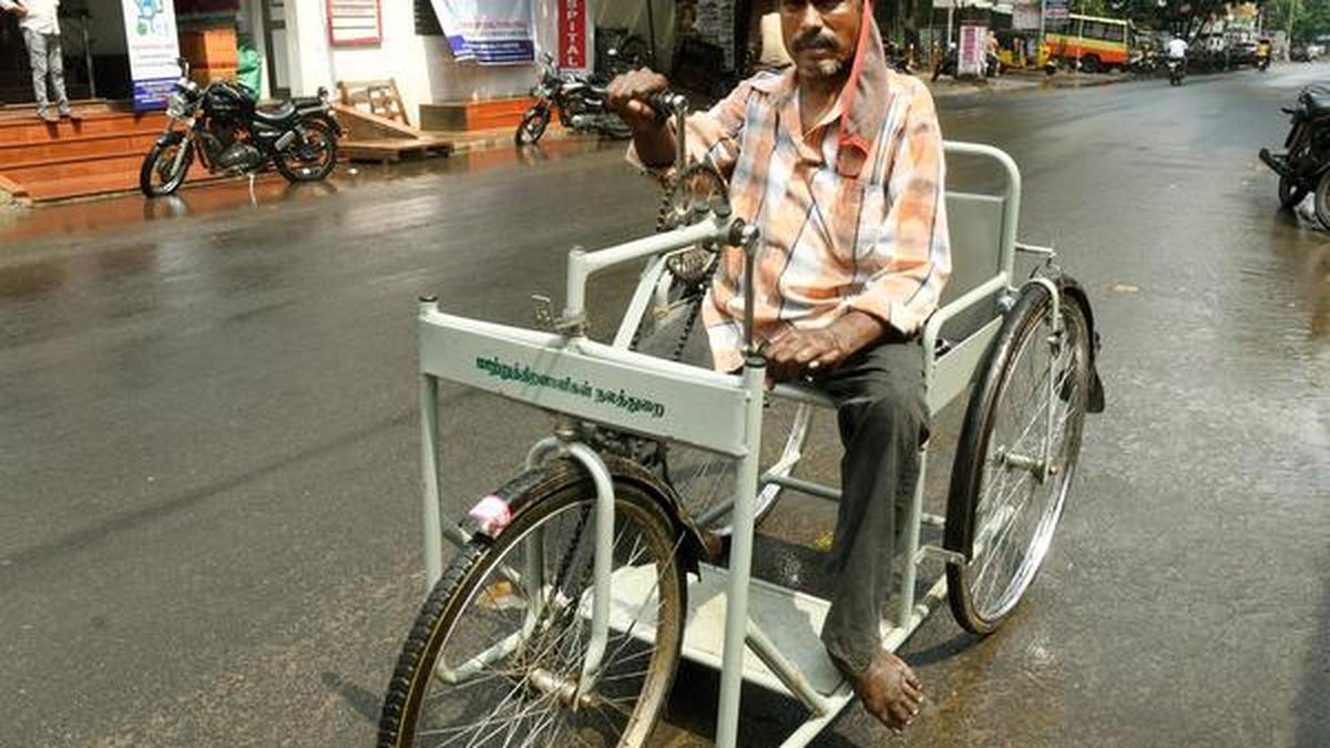 An 11hour journey in tricycle to make a living The Hindu