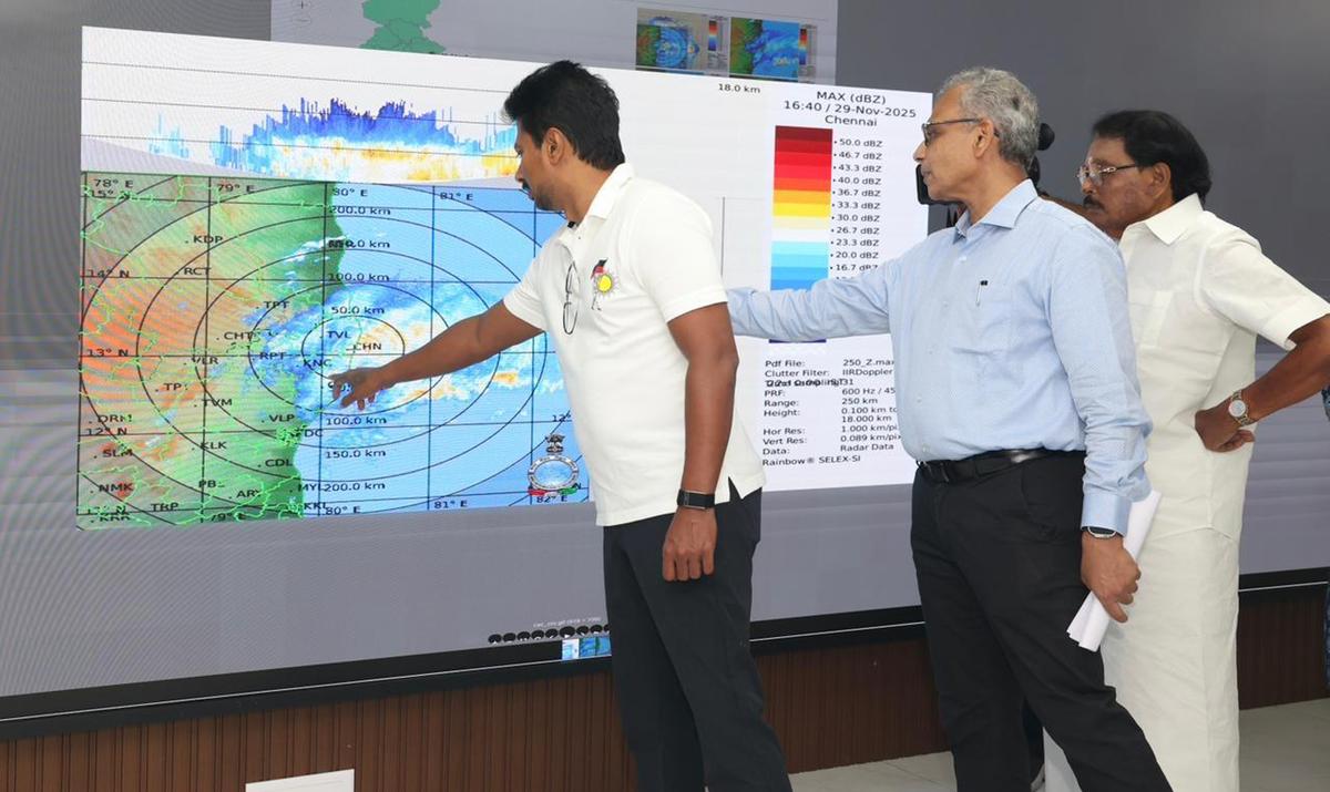 general Udhayanidhi Stalin visited the State Emergency Operations Centre in Chennai on November 29, 2025 general Udhayanidhi Stalin visited the State Emergency Operations Centre in Chennai on November 29, 2025