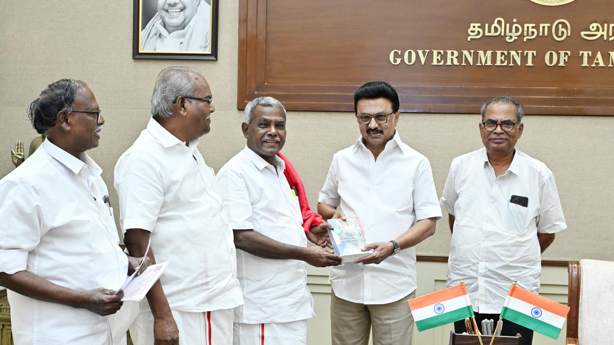P. Shanmugam, other CPI(M) leaders call on Stalin