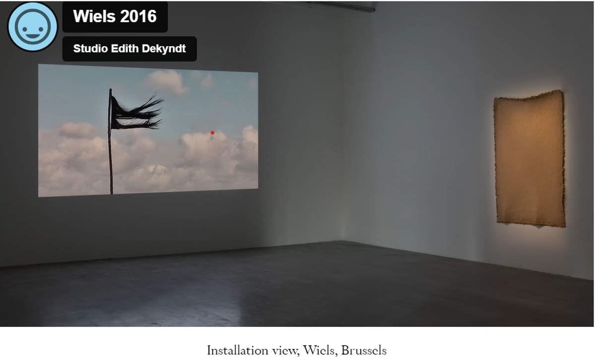 A screengrab from a video of the artwork, available on Edith Dekyndt’s official website.
