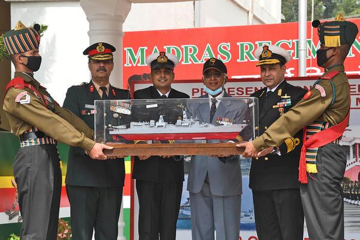Madras Regiment, INS Mysore exchange mementos The Hindu