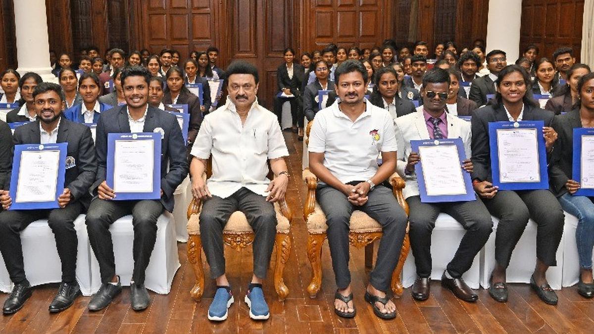 Stalin hands over appointment orders to 84 sportspersons