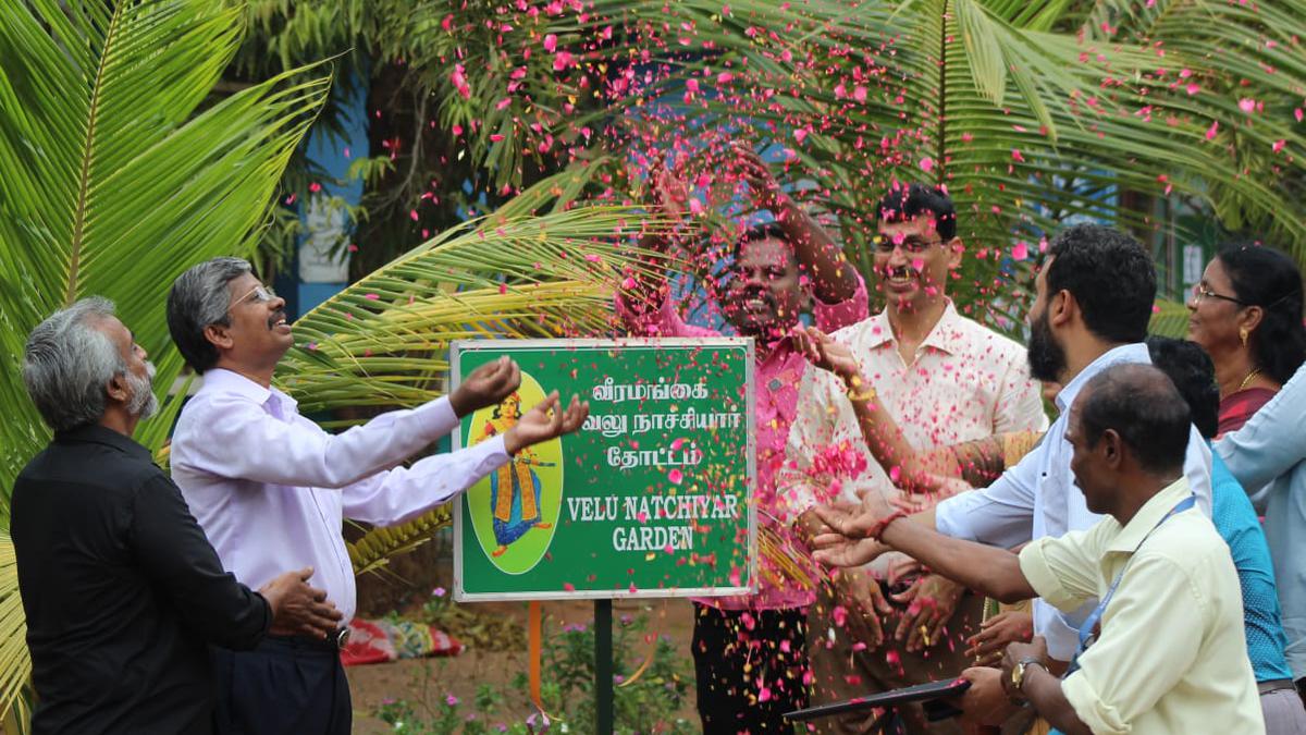 Tagore college dedicates garden to Velu Nachiyar