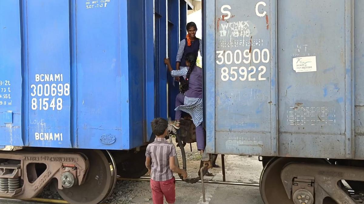 Delay in bridge work makes students from A.P. villages to cross railway track to reach school near Tirupattur