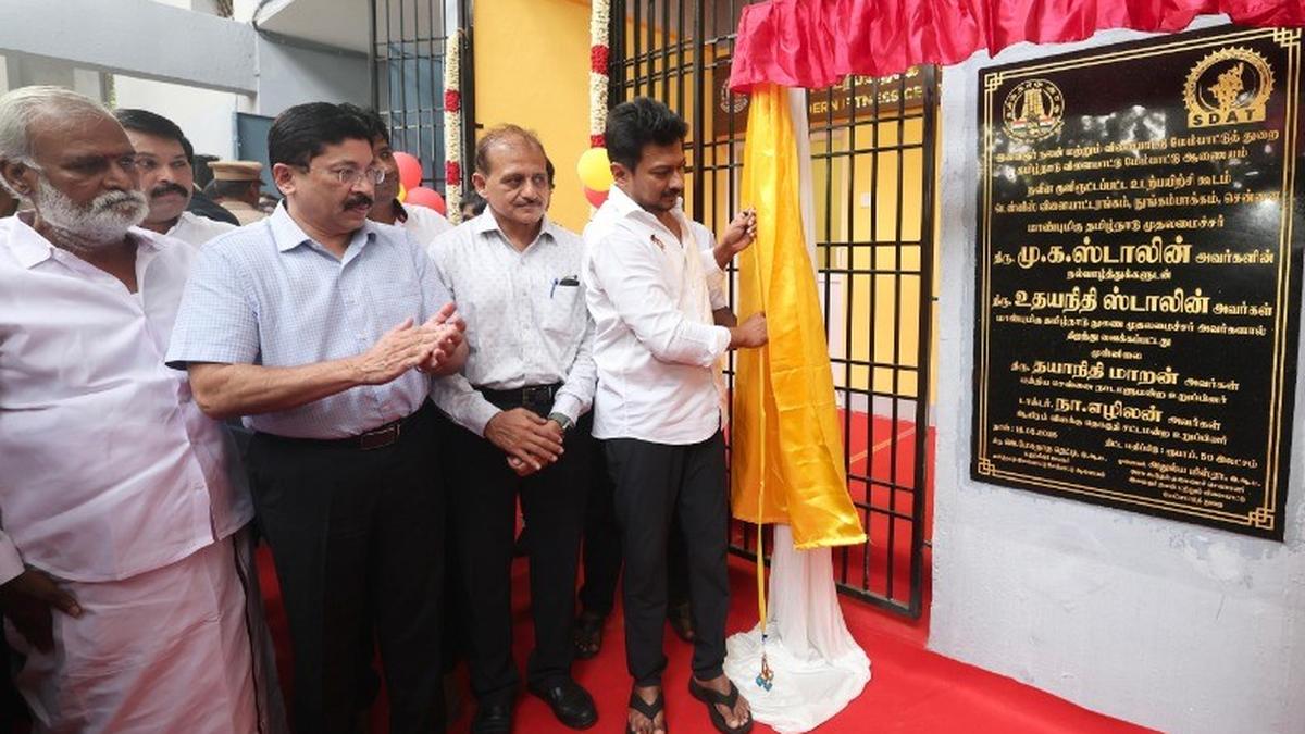 Deputy CM inaugurates gymnasium at tennis complex in Nungambakkam