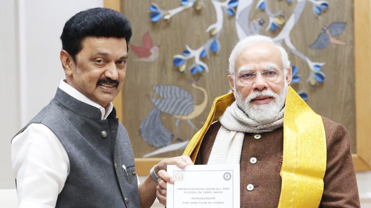 CM Stalin urges PM Modi to declare T.N. floods a national calamity, provide relief funds soon