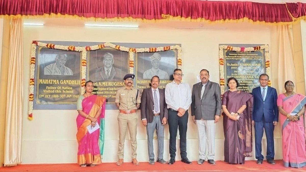 Madras HC judge helps transform British-era ‘stage’ into an open auditorium at Government Boys School in Ranipet