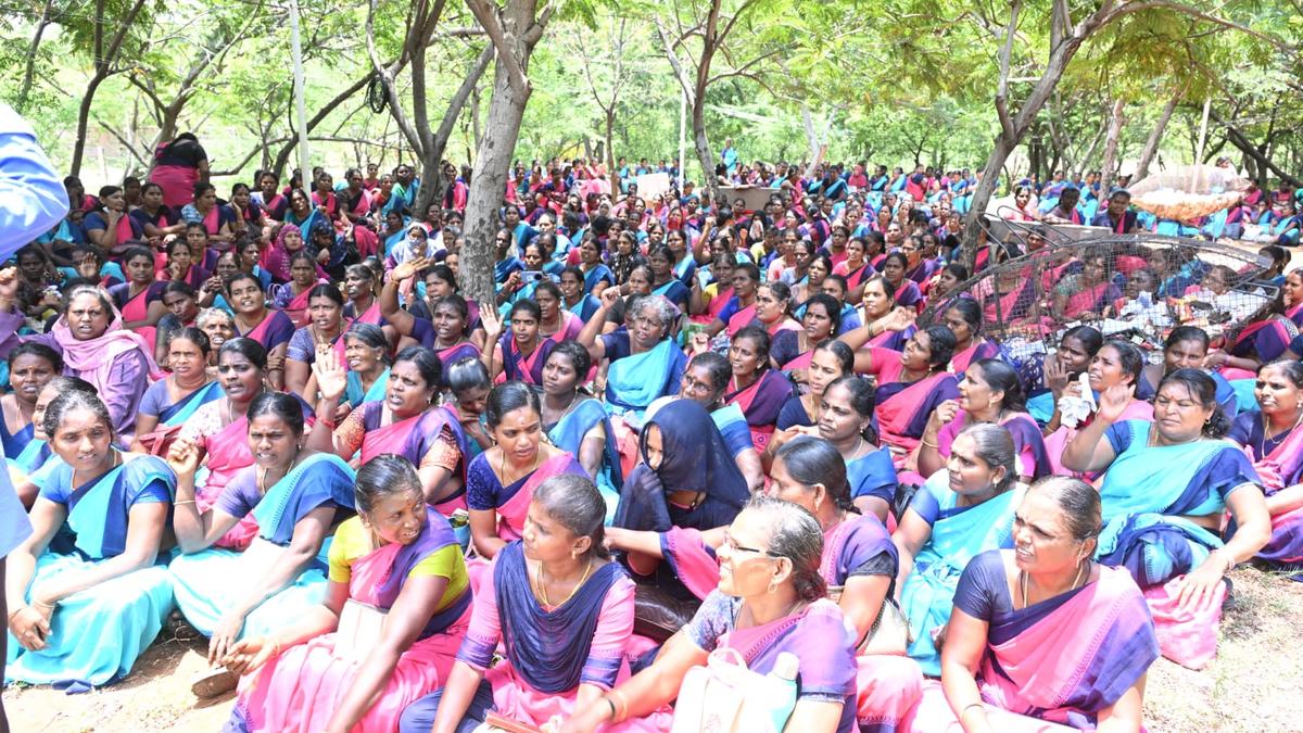 Anganwadi workers stage sit-in protest in Tamil Nadu; Minister warns of disciplinary action