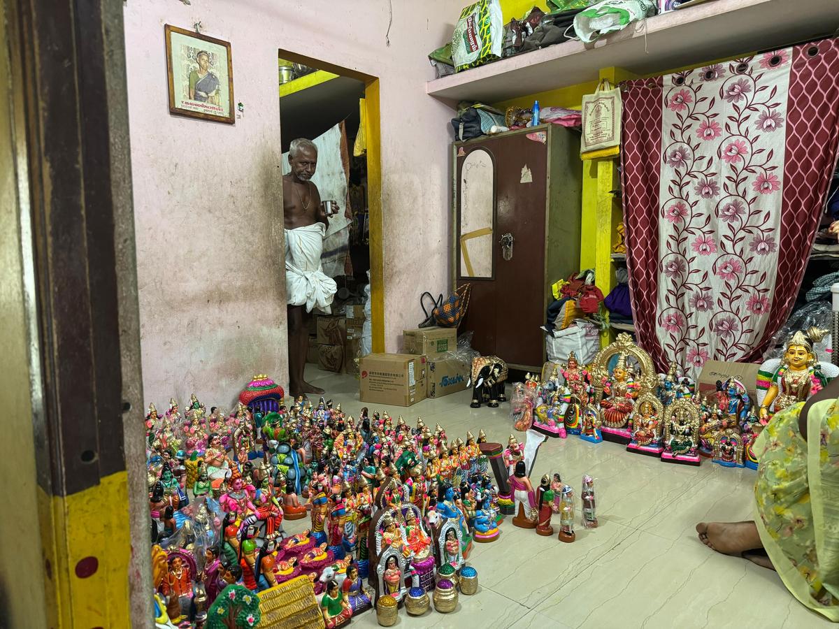 Rukmangadhan and his wife Valli have been in the doll making business for 42 years. Rukmangadhan and his wife Valli have been in the doll making business for 42 years.