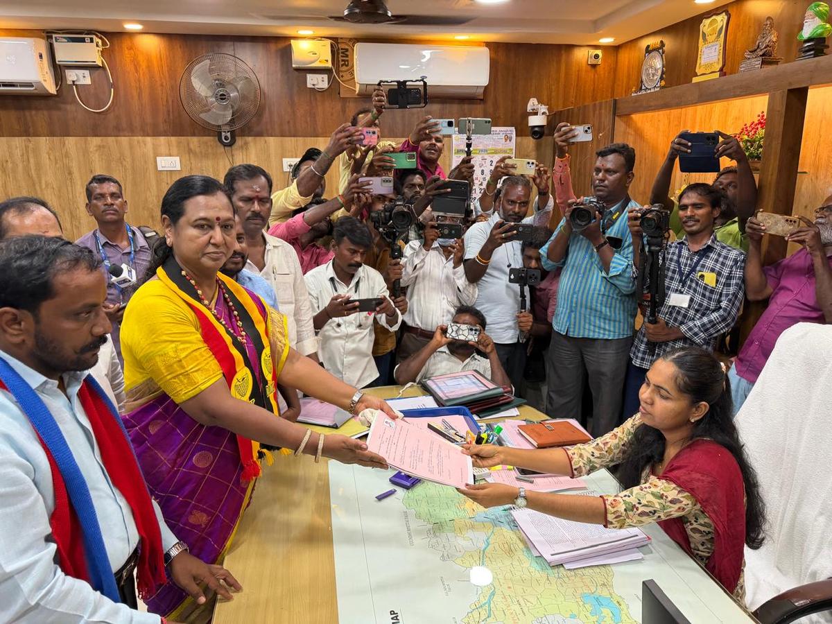 T.N. Assembly election: Premallatha Vijayakant files nomination from Vriddhachalam