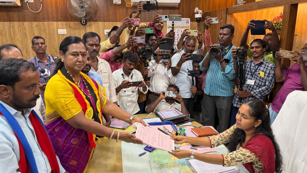 T.N. Assembly election: Premallatha Vijayakant files nomination from Vriddhachalam