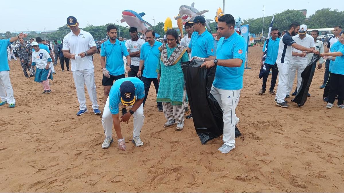 Coast Guard conducts clean-up drive at Marina, Elliot’s beaches in Chennai