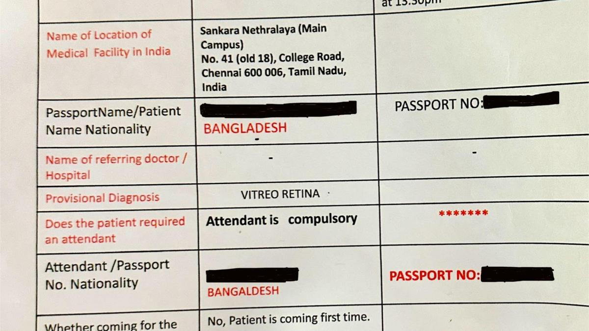 Sankara Nethralaya gets an influx of people from Bangladesh with fake  documentation - The Hindu