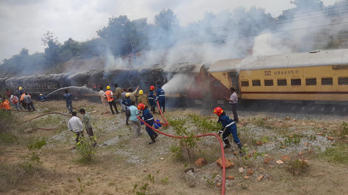 Fire engulfs four coaches of Falaknuma Express near Secunderabad, passengers evacuated safely