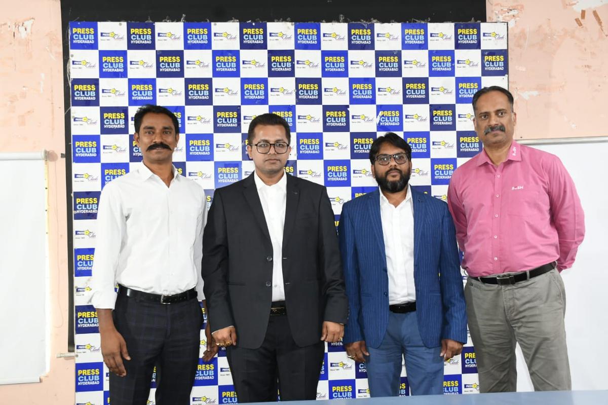 Telangana Elevator Association leaders at a meeting in Hyderabad on Tuesday Telangana Elevator Association leaders at a meeting in Hyderabad on Tuesday