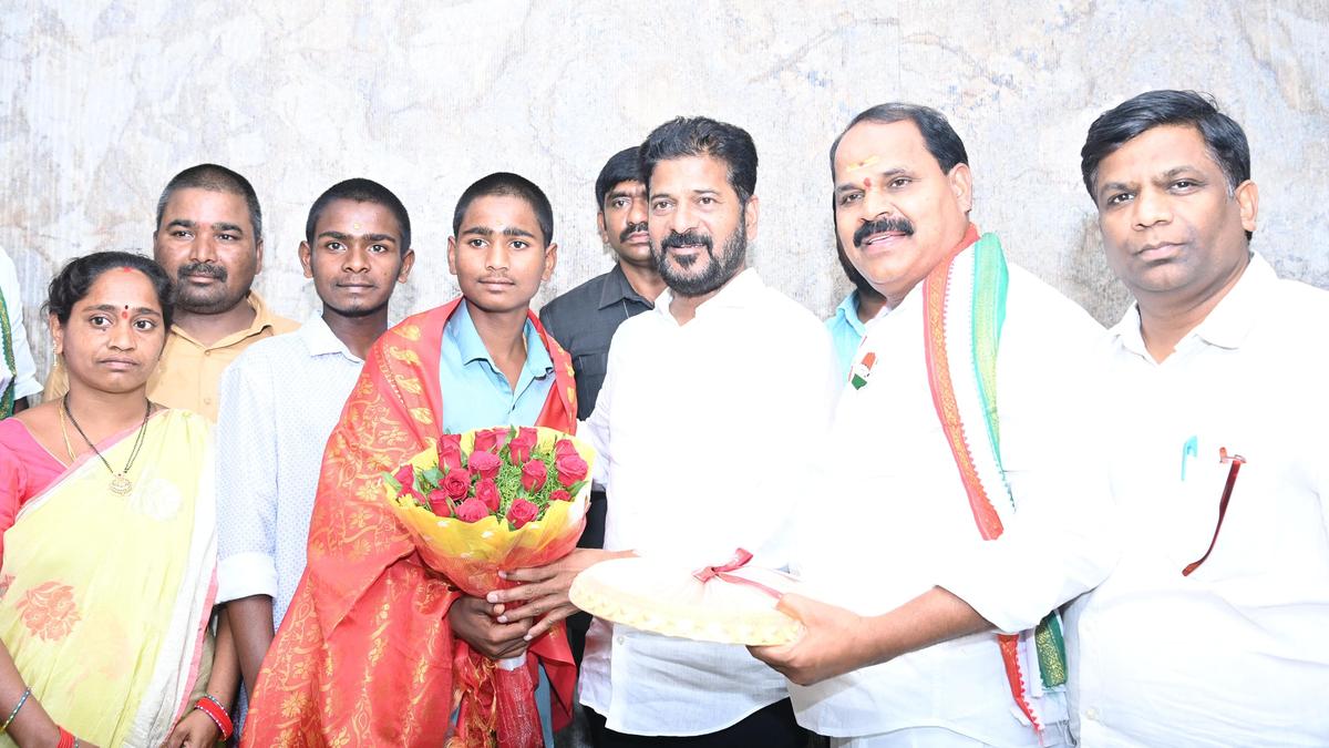 Telangana CM felicitates boy who saved lives