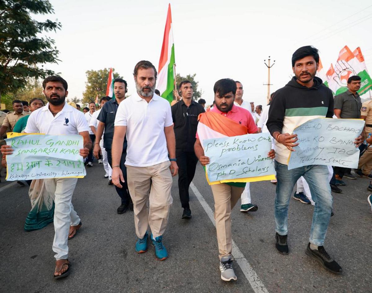 Rahul Gandhi shakes leg with tribal dancers in Telangana 