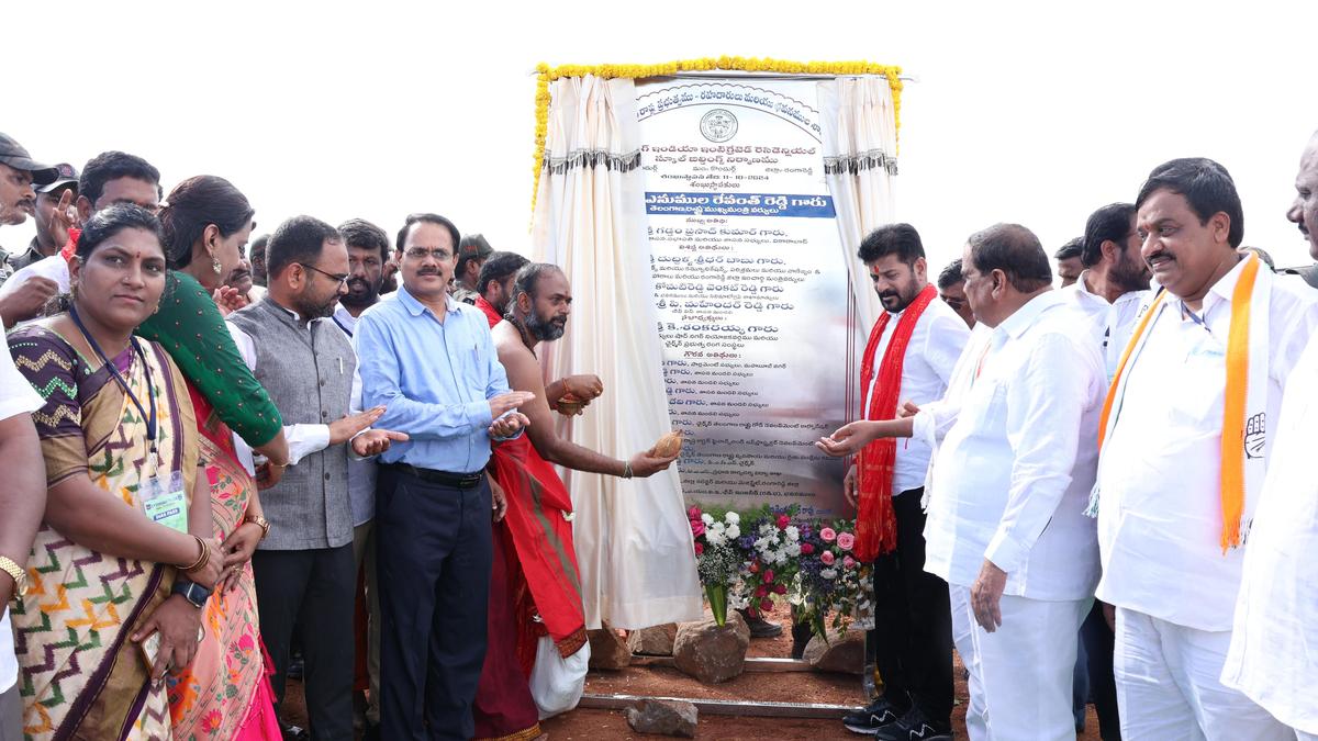 Telangana CM lays foundation stone for Young India Integrated residential school at Kondurg