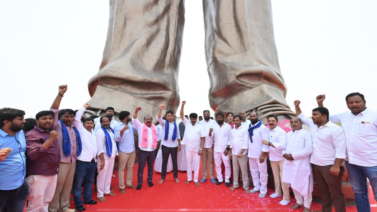 BRS asks Congress Govt. to show respect to Ambedkar in deeds