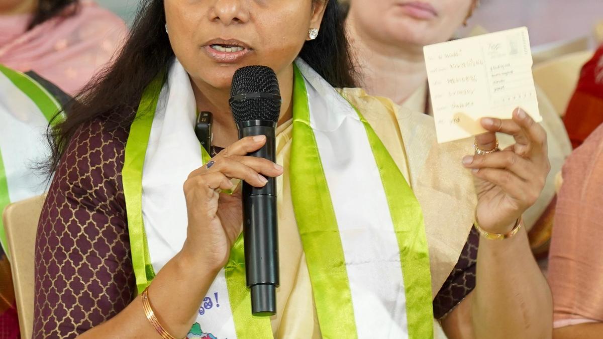 Kavita launches postcard campaign against CM Revanth