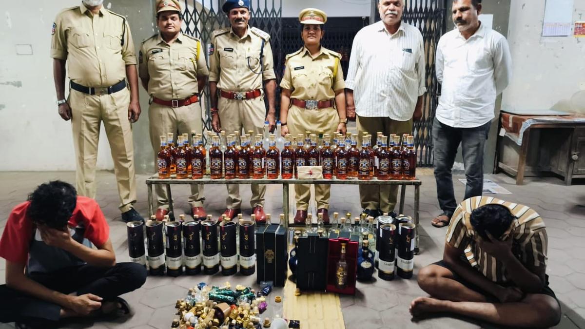 Two arrested for refilling premium liquor bottles with cheaper alcohol in Hyderabad