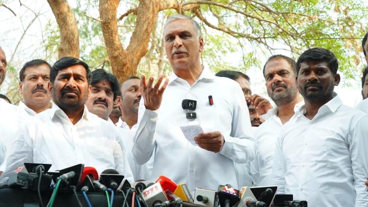 Harish Rao visits SLBC accident site, blames govt. for accident