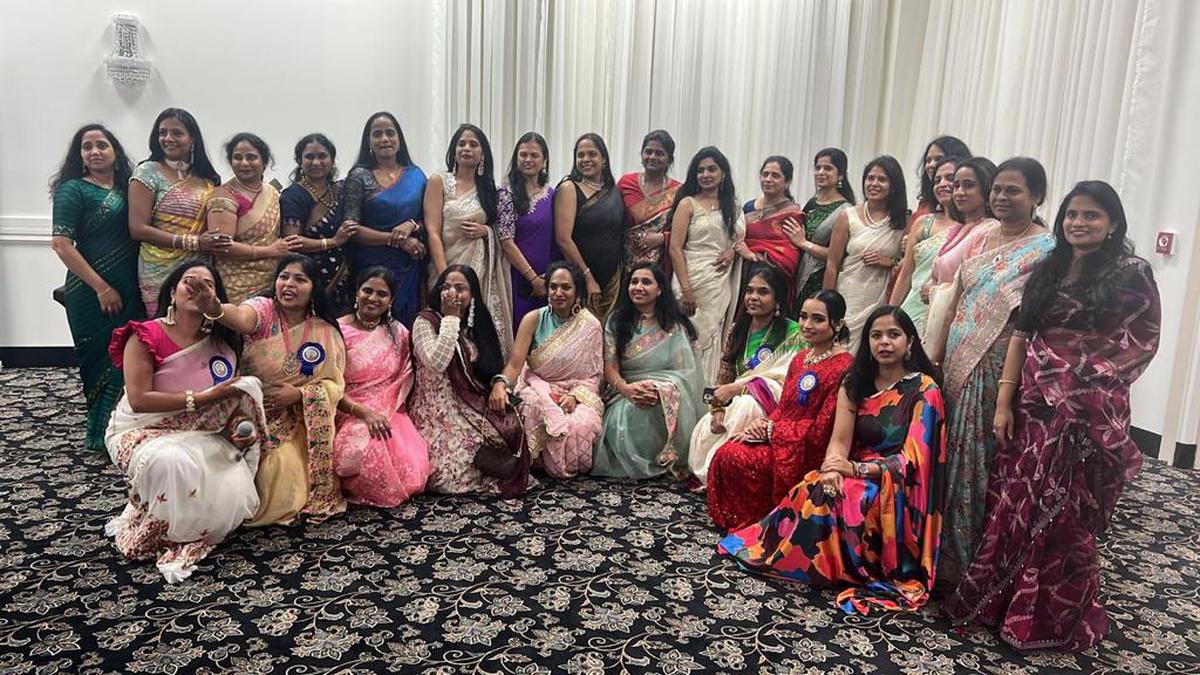 The women members of the Global Telangana Association at the cultural evening of the GTA Board meeting. Photo: Special Arrangement