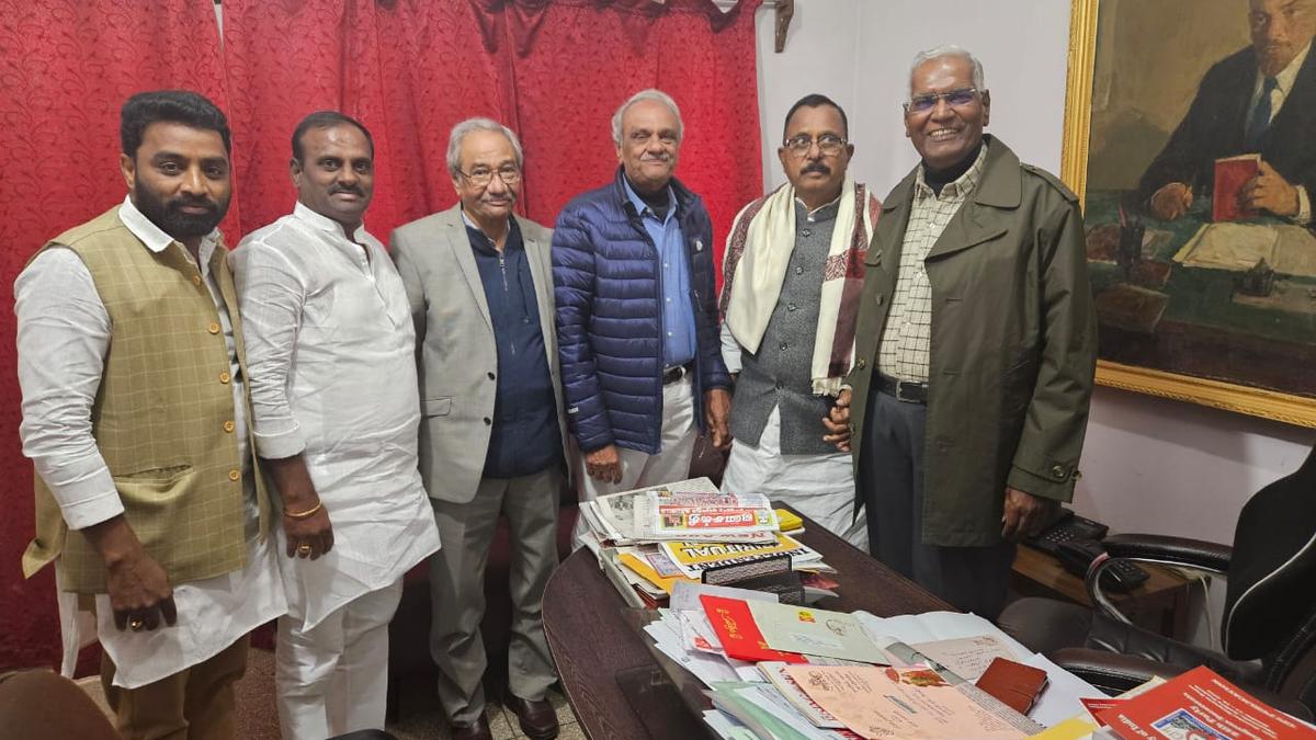 Telangana Special Representative Mallu Ravi meet CPI leaders in New Delhi