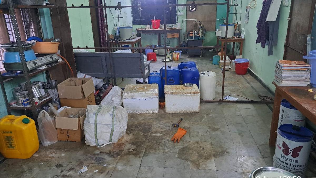 Alprazolam manufacturing unit unearthed inside Bowenpally school premises